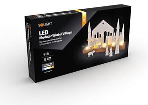 Solight LED zimní vesnička, modulární, 14 prvků, 10x LED, 2x AAA