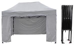 TENTino Nůžkový párty stan 2x4 m STEEL HEXAGON Barva opláštění (Zvolte variantu): 5A - ŠEDÁ