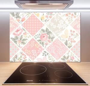 Panel do kuchyně Růže a motýlí vzor pksh-93448459