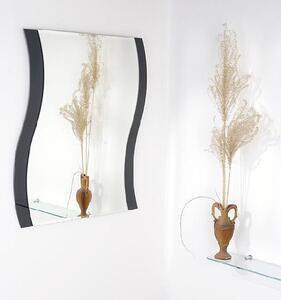 Zrcadlo na zeď do pokoje ložnice dekorativní STORM 50 x 65 cm s fazetou a černými lištami Lacobel 711-737S