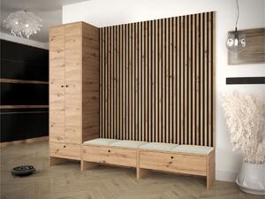 Predsieň Esmoltis VI, Barva: dub artisan / dub artisan + černá, Barva látek:: Polo 872 5903211278129