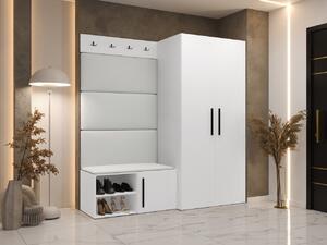 Předsíňová sestava Hekurt I, Barva: bílá, Barva látek:: ekokůže Soft 017 (bíla) 5903211431821