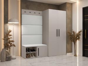 Předsíňová sestava Hekurt I, Barva: kašmír, Barva látek:: ekokůže Soft 017 (bíla) 5903211431937