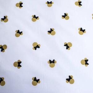 Bavlněné ložní povlečení Minnie Mouse se zlatým potiskem - 100% bavlna - 70 x 90 cm + 140 x 200 cm