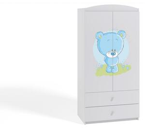 Kocot kids Dětská skříň Babydreams 90 cm medvídek bílá