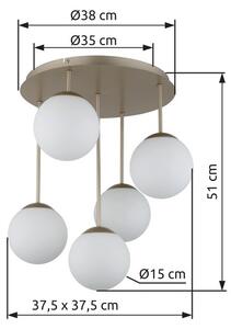 Stropní svítidlo 5x E14 čierna, dymová IP20 GLOBO lighting HARMON 47441-5S