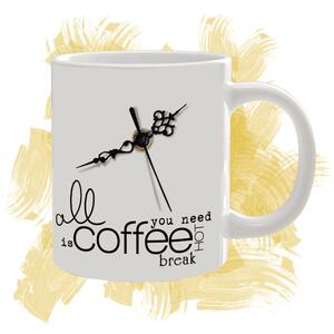 Hrnek s textem "All you need is coffee hot break"
