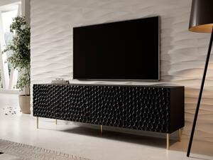 TV stolek Erizerto, Barva: černý / černý + zlatý Mirjan24 5903211207969