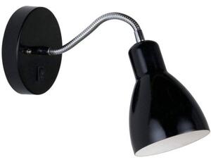 NORDLUX Nástěnná čtecí lampička na husím krku NORDLUX Cyclone - černá - 72991003