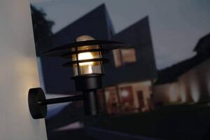 NORDLUX Venkovní nástěnná lampa se stříškami NORDLUX Lønstrup - černá, 220 mm, 265 mm, Ø 108 mm, 265 mm - 71431003