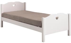 Bílá lakovaná postel Vipack Amori II. 90 x 200 cm