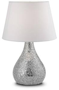 SESSAK Designová stolní lampa Eva - bílá, stříbrná - EVAPV