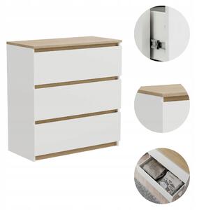 Komoda ComfortCove 60,4 x 33,7 x 76,6 cm bílá, dub matný