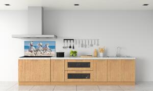 Panel do kuchyně Bílí koně pláž pksh-95257914