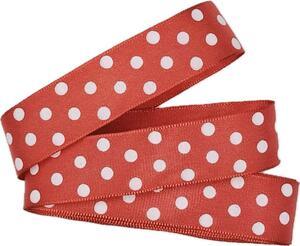 Stuha taftová HOT SPOT Cherry Red sytě červená 25mm x 2,5m ( 8,- Kč/m)