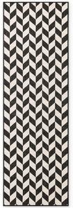 Ted Baker, Kusový koberec Ted Baker Haringey 106378 Black White, 80x200, černobílá, chodba / předsíň