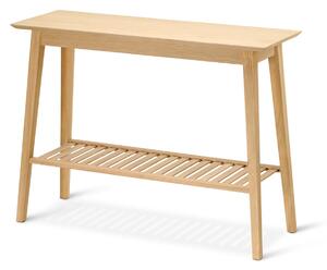 Konzolový stolek z jasanového dřeva, 2 odkládací plochy