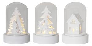 Bílé světelné dekorace s vánočním motivem v sadě 3 ks ø 5,5 cm Kupol – Star Trading