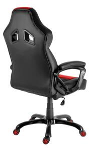 Herní židle A-RACER Q12 –⁠ PU kůže, černá/červená