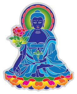 Buddha medicíny a léčení - samolepka na sklo