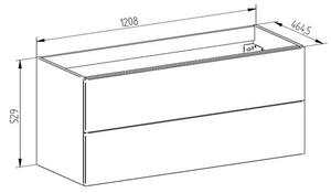 EBS Kuba Skříňka s deskou 121 cm, ořech paficik tabákový KUBAK4-SAD121