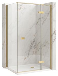 Rea, Sprchový kout Rea Atlas 120x100 Brush Gold, KPL-K4576