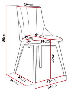 Čalouněná jídelní židle NOSSEN 9 - černá