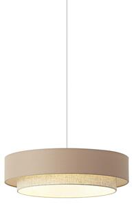 Moderní závěsné svítidlo béžové s přírodním 50cm 3-světla - Drum Duo