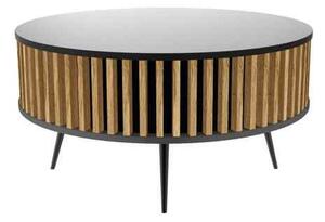 Designový konferenční stolek LOWELL, černý / dub Artisan
