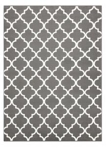 Weltom Kusový koberec BCF Morad TRELIS Geometrický antracitový šedý Rozměr: 120x170 cm