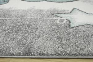 Makro Abra Dětský kusový koberec Lima 1295A Medvídek Mráčky Nebe krémový modrý Rozměr: 160x230 cm