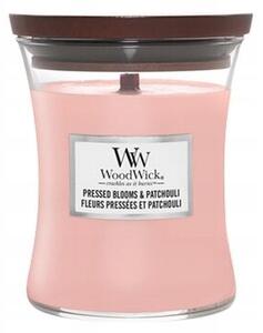 Tradiční sójová svíčka pressed blooms & patchouli Woodwick 1 ks