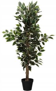 UMĚLÝ FIKUS 115 CM V ČERNÉM KVĚTINÁČI PLAST