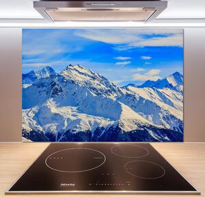 Skleněný panel do kuchynské linky Alpy zima pksh-96505174
