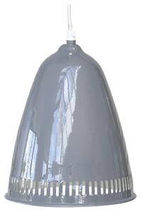Závěsné kovové svítidlo 22 cm - šedé