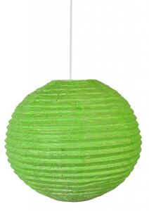 Zelený papírový lampion vosí hnízdo, ruční papír, 33x30cm