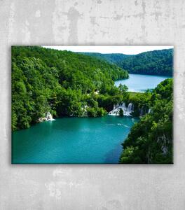 Obraz příroda vodopád jezero