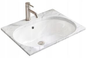 Oválná keramická umyvadlová deska Vena, bílá, 63.2 cm Rea