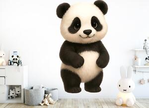 Panda textilní přelepitelná samolepka na zeď arch 26 x 45 cm