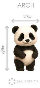 Panda textilní přelepitelná samolepka na zeď arch 26 x 45 cm