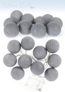 TUTUMI - LED koule - Cotton Balls F1, šedá