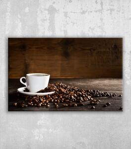 Obraz hrnek kafe zrna