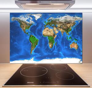 Dekorační panel sklo Mapa světa pksh-97580792