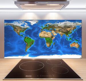 Dekorační panel sklo Mapa světa pksh-97580792
