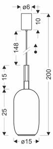 Lustr na lanku BUENO 1xGX53/9W/230V pr. 15 cm kouřová hnědá