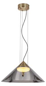 Lustr na lanku PRESTO 1xGX53/10W/230V pr. 34 cm zlatá/kouřová šedá