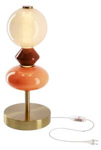 LED Stolní lampa FLORES LED/10W/230V zlatá/oranžová/hnědá