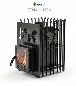 Kamna na dřevo Etna 12 SN s vestavěným topeništěm a sklem