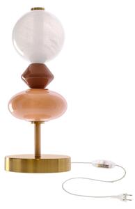 LED Stolní lampa FLORES LED/10W/230V zlatá/oranžová/hnědá