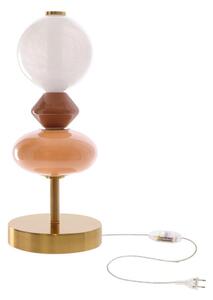 LED Stolní lampa FLORES LED/10W/230V zlatá/oranžová/hnědá